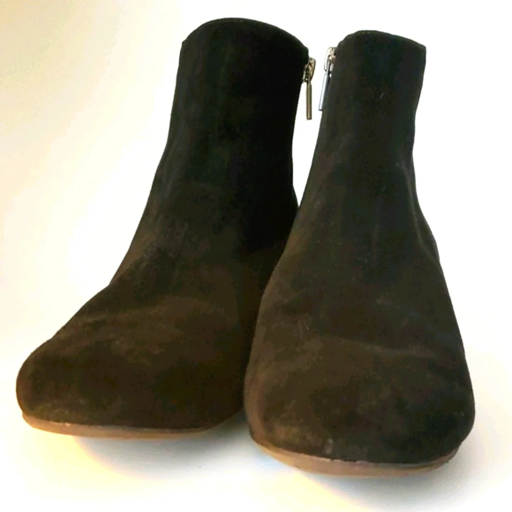 Kenneth Cole Reaction Road Stop Black Suede Leather Ankle Boots 10